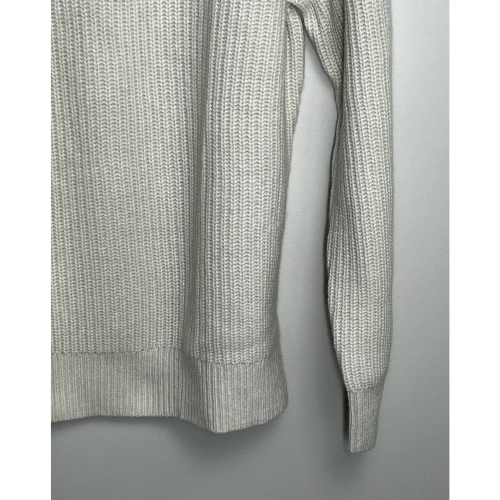 J Crew Midweight Cashmere Sweater Mens L Ribbed Raglan Sleeve Turtleneck Sweater